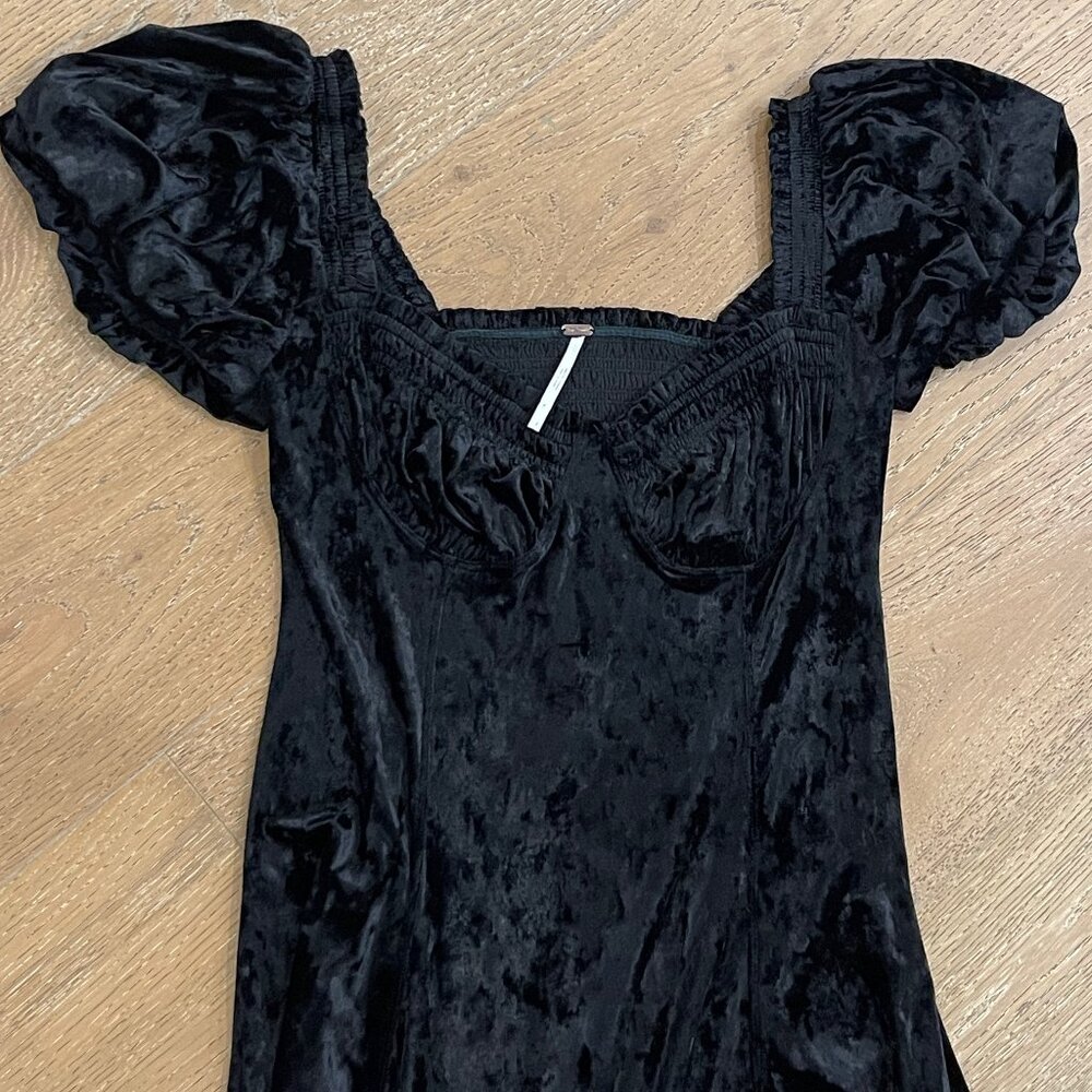 Free People Black Velvet Dress - Size 2